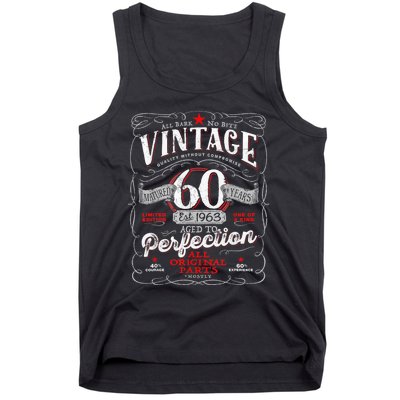 Vintage 60th Birthday 1963 Aged to Perfection Born in 60s Tank Top