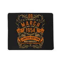 Vintage 69th Birthday March 1954 Birthday Mousepad