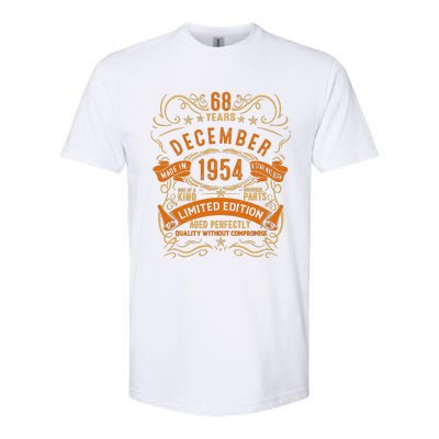 Vintage 68 Birthday December 1954 Birthday Softstyle CVC T-Shirt