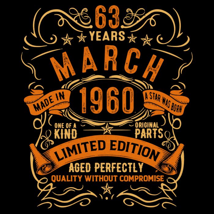 Vintage 63th Birthday March 1960 Birthday Backpack