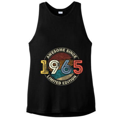 Vintage 60 Birthday Decorations 60yr 1965 60th Birthday Ladies PosiCharge Tri-Blend Wicking Tank