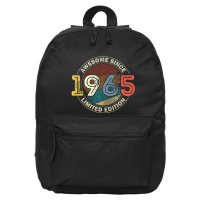 Vintage 60 Birthday Decorations 60yr 1965 60th Birthday 16 in Basic Backpack