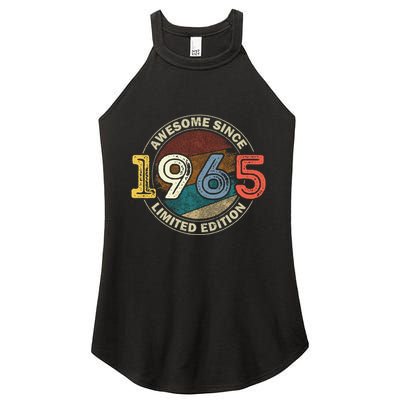 Vintage 60 Birthday Decorations 60yr 1965 60th Birthday Women's Perfect Tri Rocker Tank