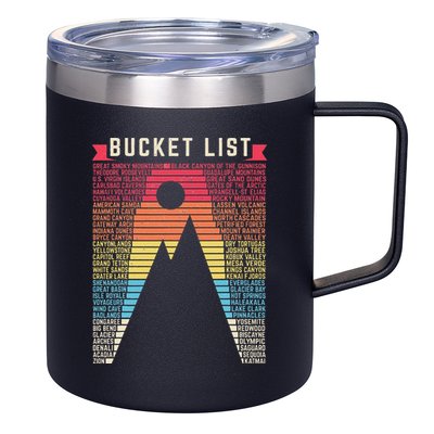 Vintage 62 US National Parks Scratch off Bucket list Travel 12oz Stainless Steel Coffee Mug