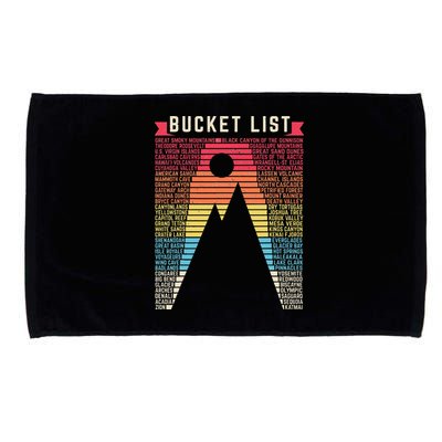 Vintage 62 US National Parks Scratch off Bucket list Travel Microfiber Hand Towel