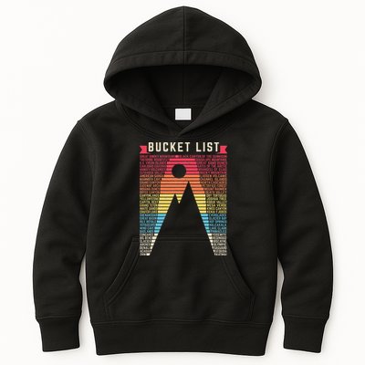 Vintage 62 US National Parks Scratch off Bucket list Travel Kids Hoodie
