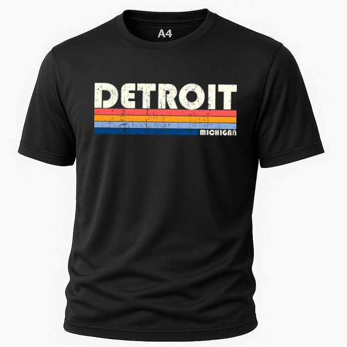Vintage 70s 80s Style Detroit Mi Great Gift Performance Shirt