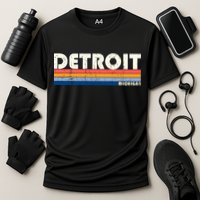 Vintage 70s 80s Style Detroit Mi Great Gift Performance Shirt