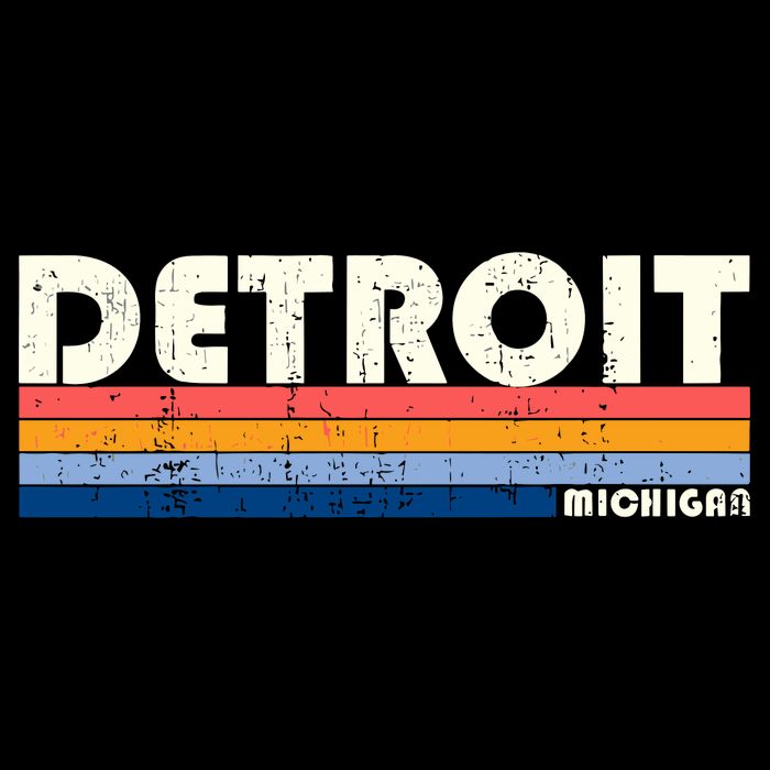 Vintage 70s 80s Style Detroit Mi Great Gift Performance Shirt