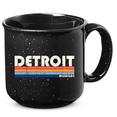 Vintage 70s 80s Style Detroit Mi Great Gift 15oz Campfire Ceramic Mug
