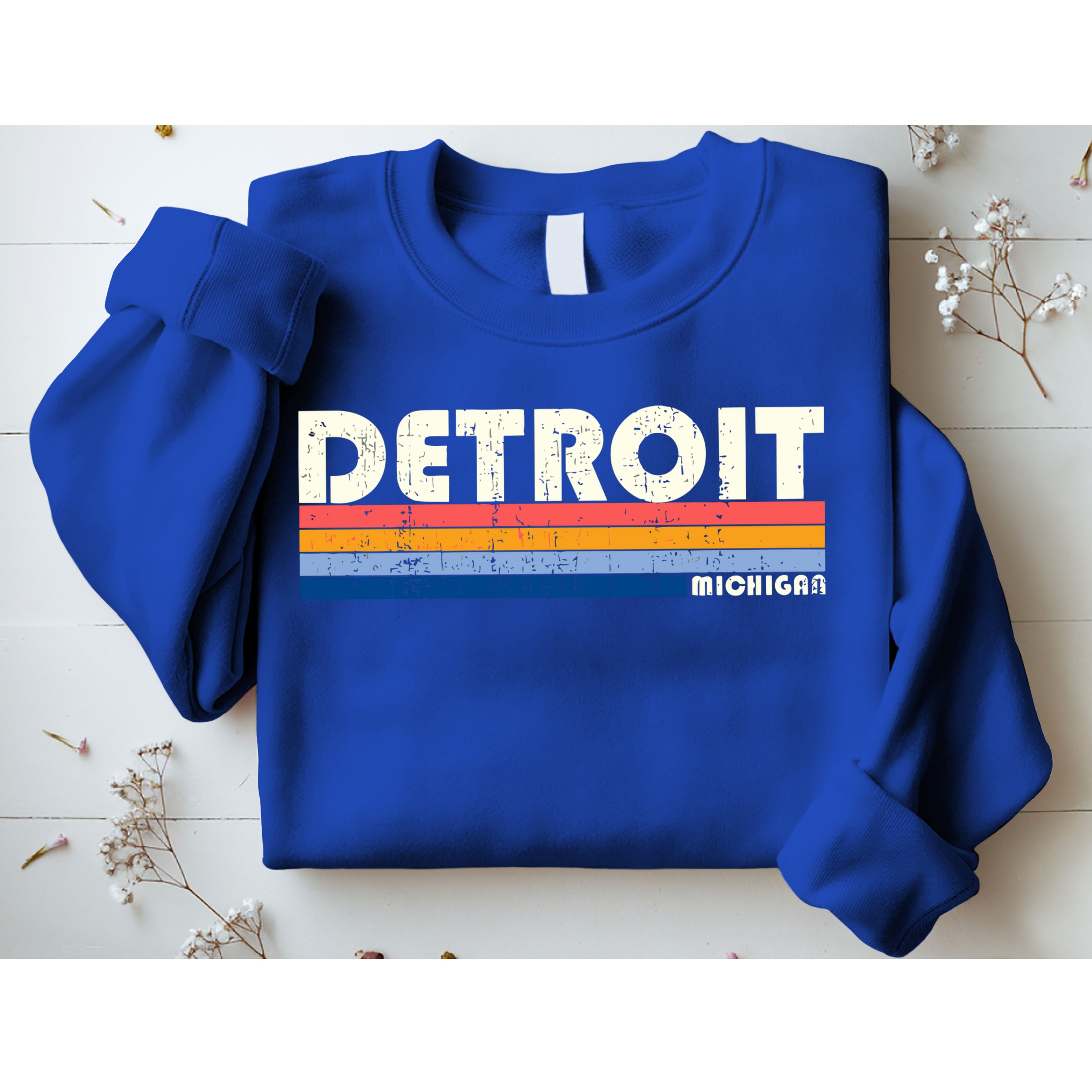 Vintage 70s 80s Style Detroit Mi Great Gift Sweatshirt