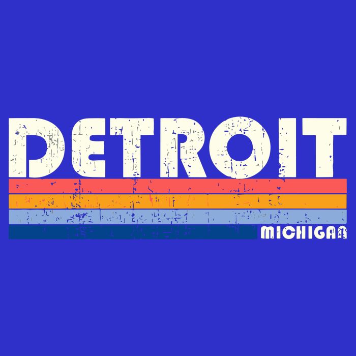 Vintage 70s 80s Style Detroit Mi Great Gift Bag