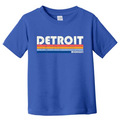 Vintage 70s 80s Style Detroit Mi Great Gift Toddler T-Shirt