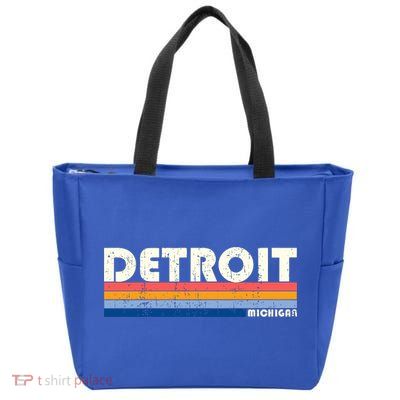 Vintage 70s 80s Style Detroit Mi Great Gift Zip Tote Bag