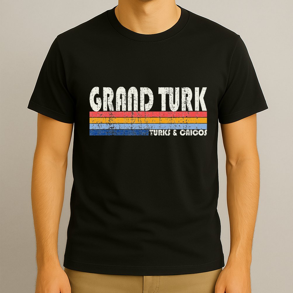 Vintage 70s 80s Style Grand Turk Turks And Caicos Isl T-Shirt