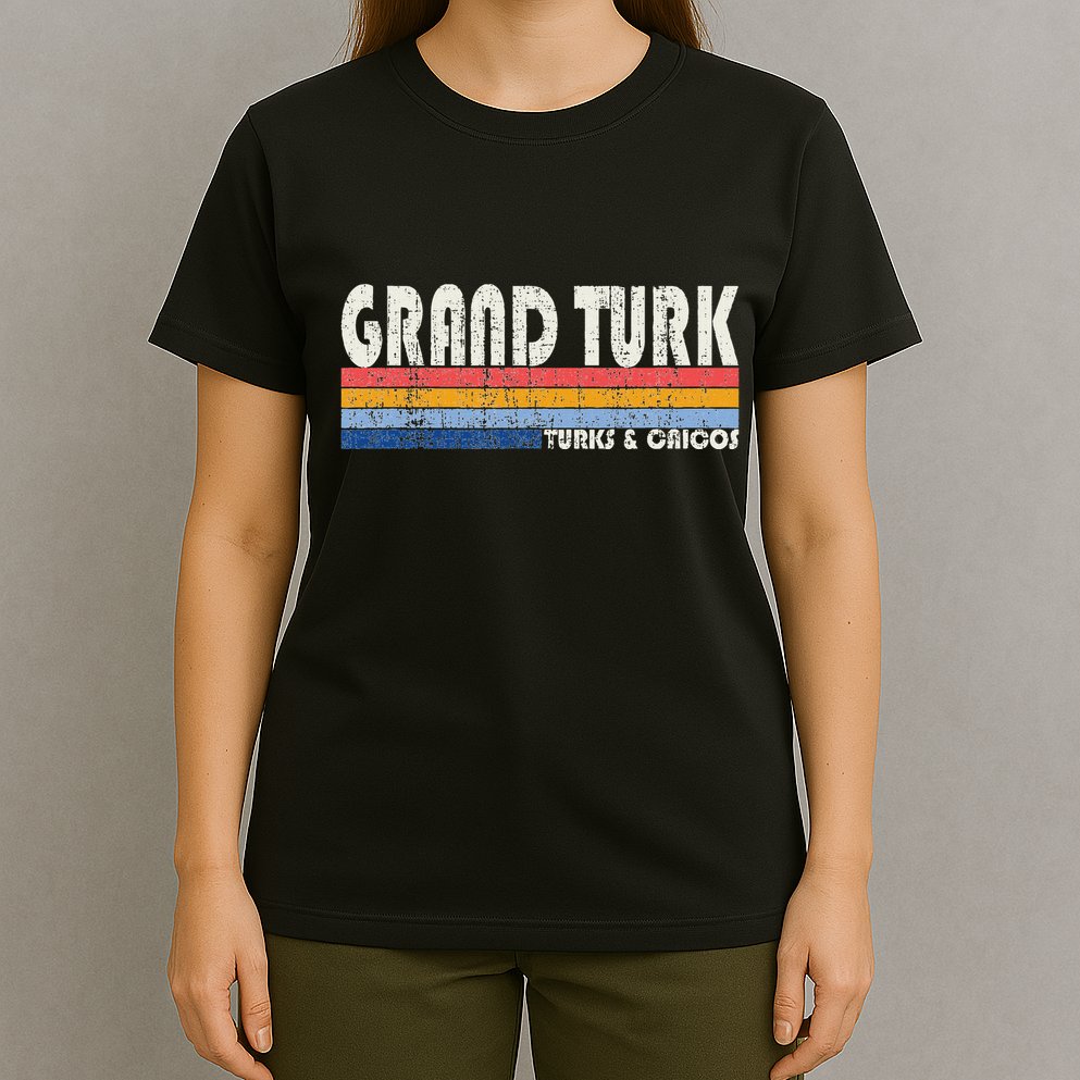 Vintage 70s 80s Style Grand Turk Turks And Caicos Isl T-Shirt