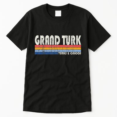 Vintage 70s 80s Style Grand Turk Turks And Caicos Isl Tall T-Shirt