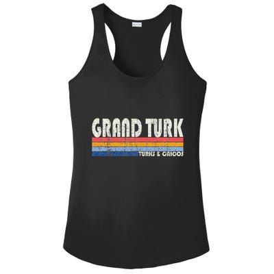 Vintage 70s 80s Style Grand Turk Turks And Caicos Isl Ladies PosiCharge Competitor Racerback Tank