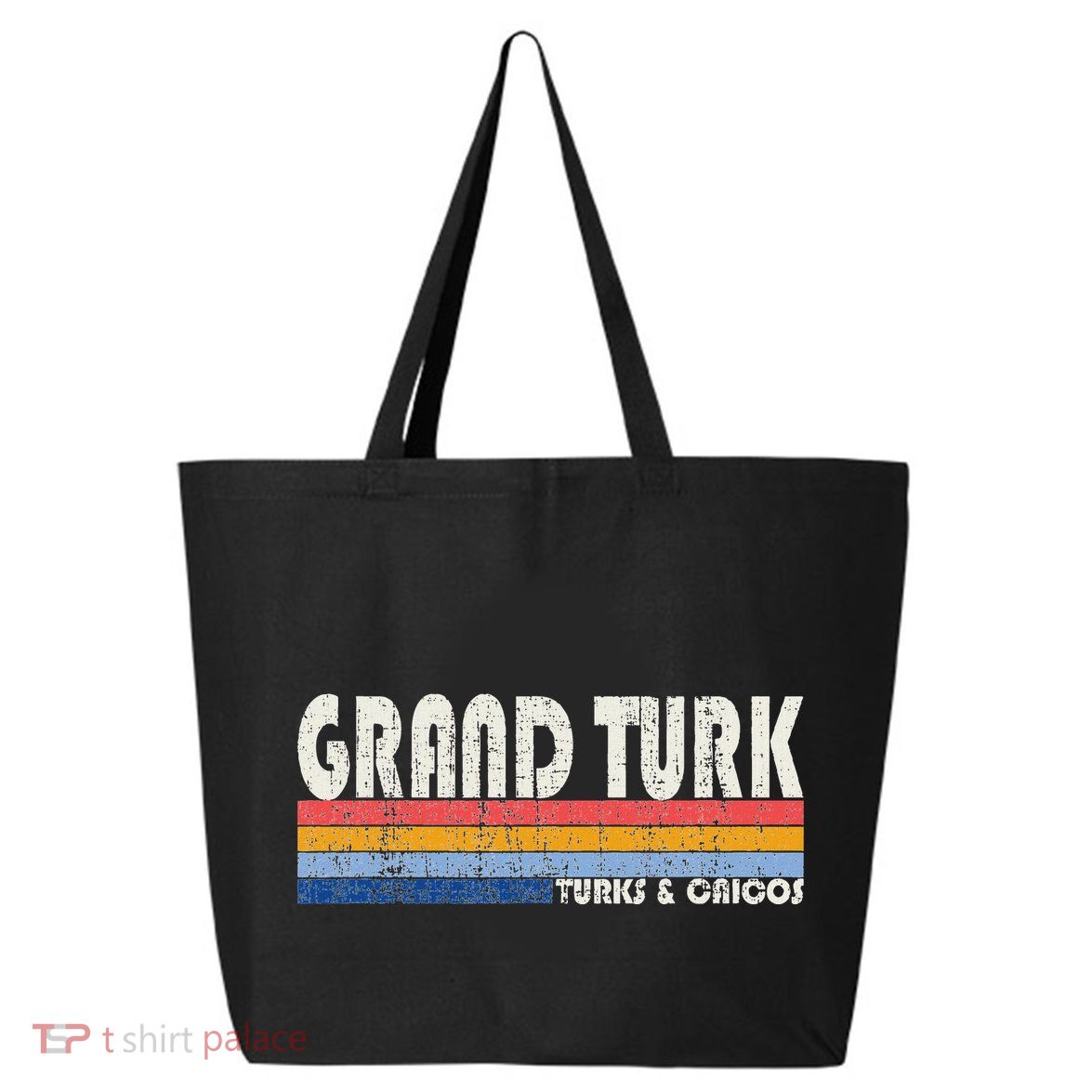 Vintage 70s 80s Style Grand Turk Turks And Caicos Isl 25L Jumbo Tote