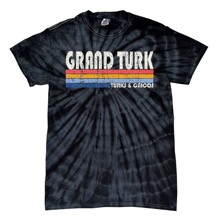 Vintage 70s 80s Style Grand Turk Turks And Caicos Isl Tie-Dye T-Shirt