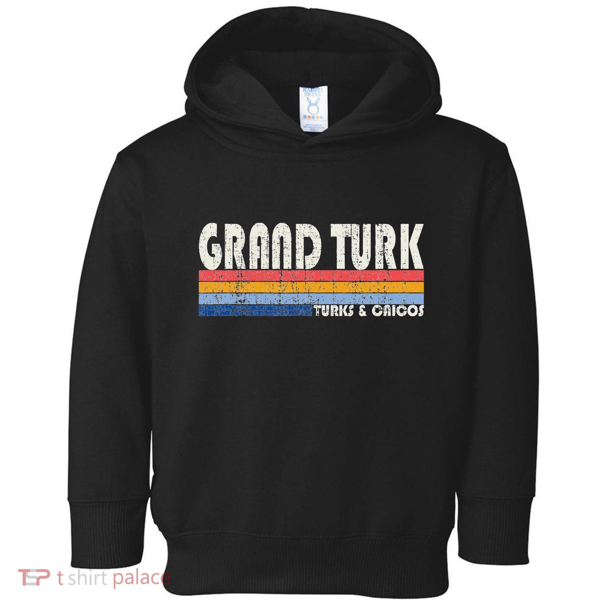 Vintage 70s 80s Style Grand Turk Turks And Caicos Isl Toddler Hoodie