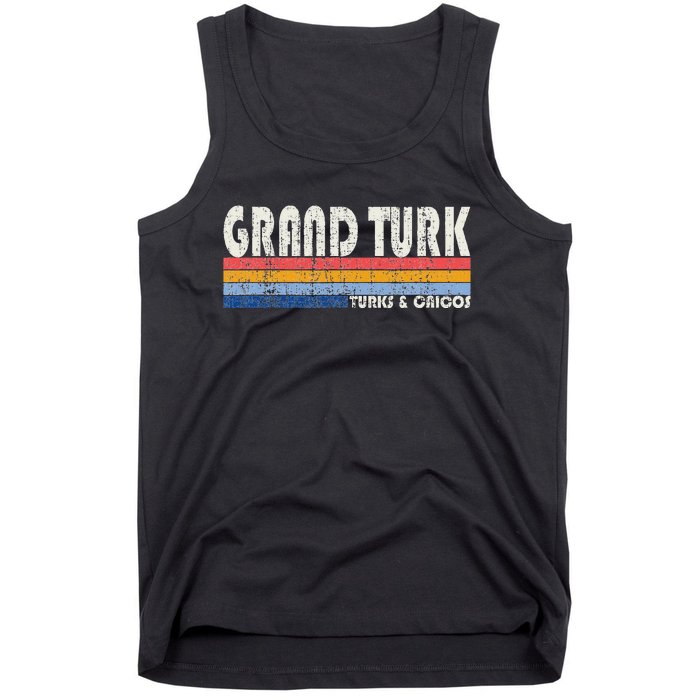 Vintage 70s 80s Style Grand Turk Turks And Caicos Isl Tank Top