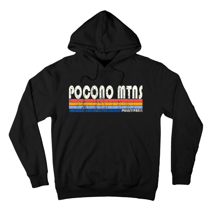 Vintage 70s 80s Style Pocono Mtns Pa Hoodie