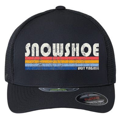 Vintage 70s 80s Style Snowshoe Wv Flexfit Unipanel Trucker Cap