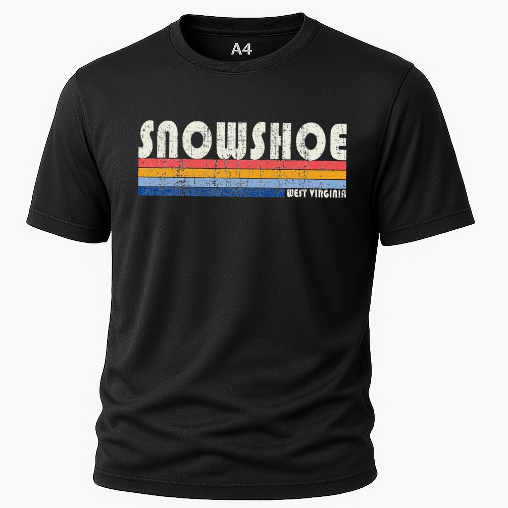 Vintage 70s 80s Style Snowshoe Wv Cooling Performance Crew T-Shirt