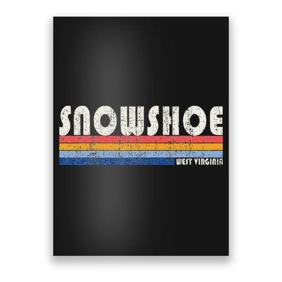 Vintage 70s 80s Style Snowshoe Wv Poster