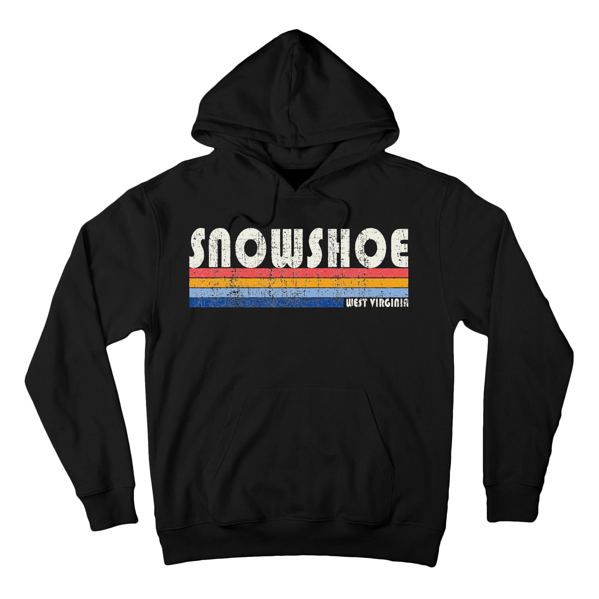 Vintage 70s 80s Style Snowshoe Wv Tall Hoodie