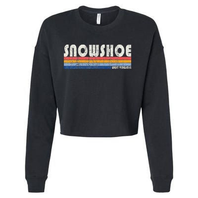 Vintage 70s 80s Style Snowshoe Wv Cropped Pullover Crew