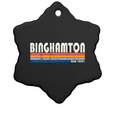 Vintage 70s 80s Style Binghamton Ny Ceramic Star Ornament