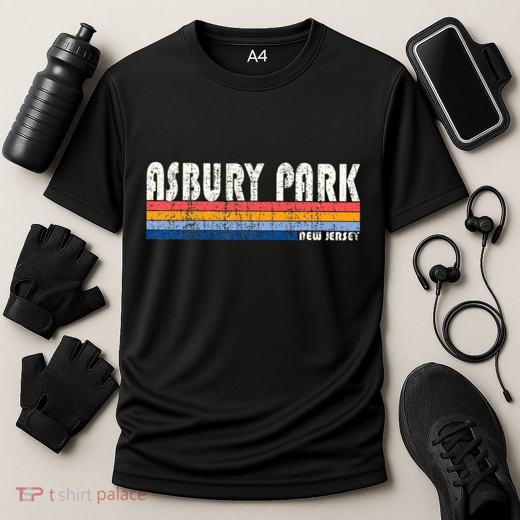 Vintage 70s 80s Style Asbury Park Nj Performance Shirt