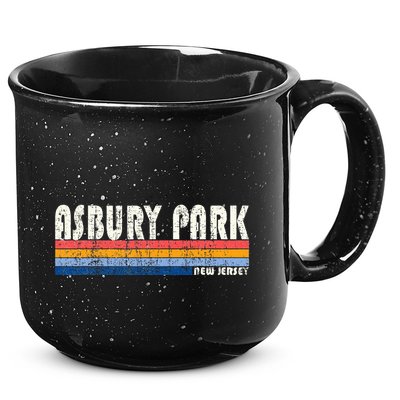 Vintage 70s 80s Style Asbury Park Nj 15oz Campfire Ceramic Mug