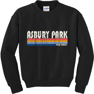Vintage 70s 80s Style Asbury Park Nj Kids Sweatshirt