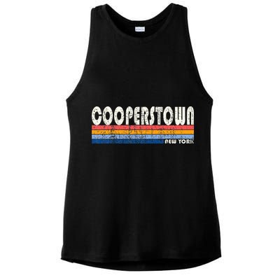 Vintage 70s 80s Style Cooperstown Ladies PosiCharge Tri-Blend Wicking Tank
