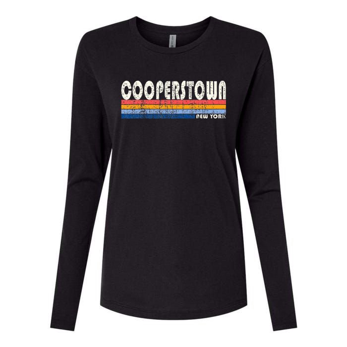 Vintage 70s 80s Style Cooperstown Womens Cotton Relaxed Long Sleeve T-Shirt