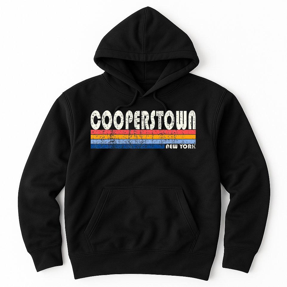 Vintage 70s 80s Style Cooperstown Hoodie