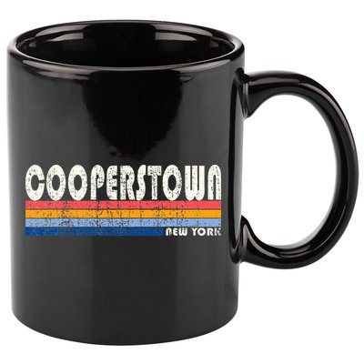 Vintage 70s 80s Style Cooperstown 11oz C Handle Ceramic Mug