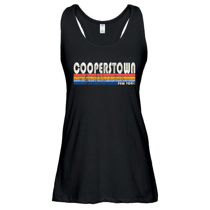 Vintage 70s 80s Style Cooperstown Ladies Essential Flowy Tank