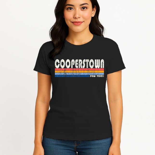 Vintage 70s 80s Style Cooperstown Womens T-Shirt
