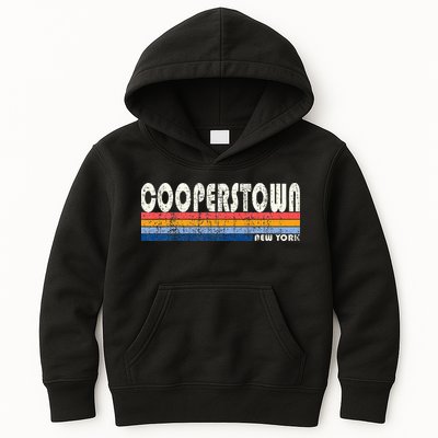 Vintage 70s 80s Style Cooperstown Kids Hoodie