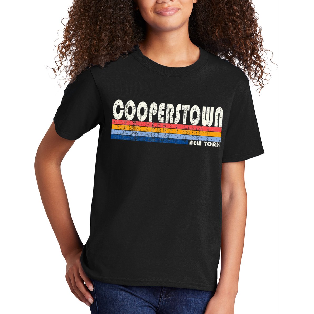 Vintage 70s 80s Style Cooperstown Kids T-Shirt