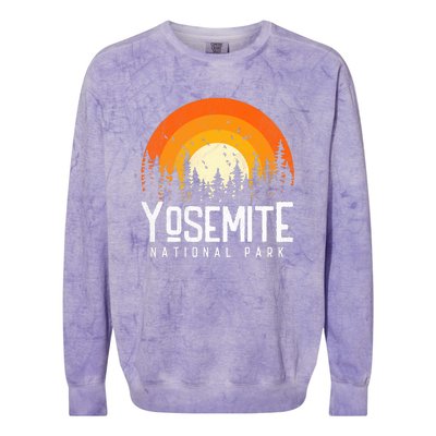 Vintage 70s 80s Yosemite US National Park Retro Style Colorblast Crewneck Sweatshirt