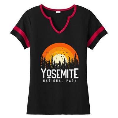 Vintage 70s 80s Yosemite US National Park Retro Style Ladies Halftime Notch Neck Tee