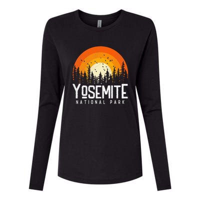 Vintage 70s 80s Yosemite US National Park Retro Style Womens Cotton Relaxed Long Sleeve T-Shirt