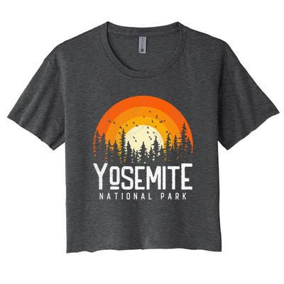 Vintage 70s 80s Yosemite US National Park Retro Style Women's Crop Top Tee