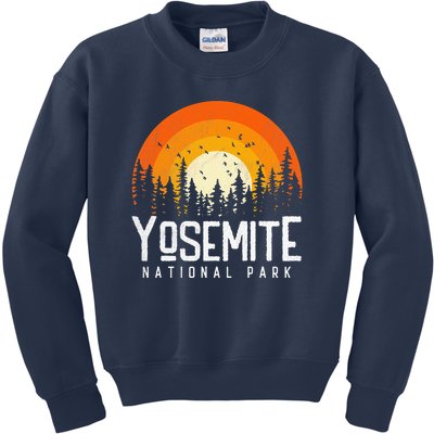 Vintage 70s 80s Yosemite US National Park Retro Style Kids Sweatshirt