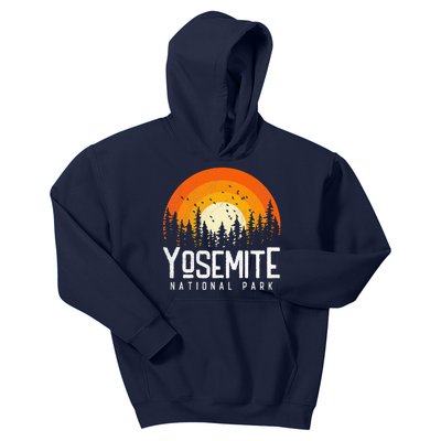 Vintage 70s 80s Yosemite US National Park Retro Style Kids Hoodie